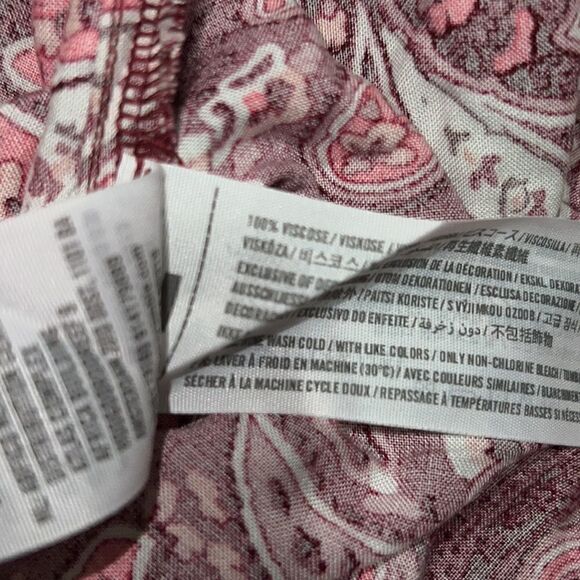 NEW Hollister Boho Peasant Criss-Cross Back Paisley Print Fringe Detail Top sz S - Picture 8 of 8